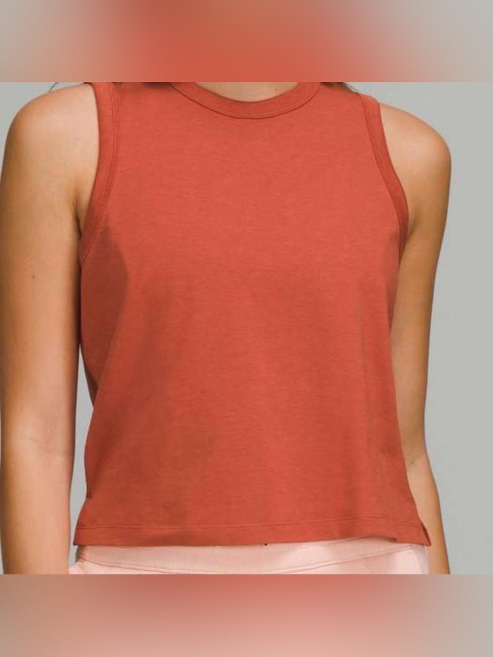 Lululemon Classic-Fit Cotton-Blend Tank Top
Red Rock Burnt Orange SZ. 12 EUC